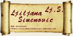 Ljiljana Simenović vizit kartica